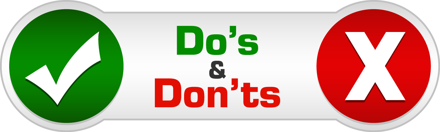 Does and donts. Do's and don'TS. Dos and donts. The list of dos and don`TS. Dos and don'TS USB.